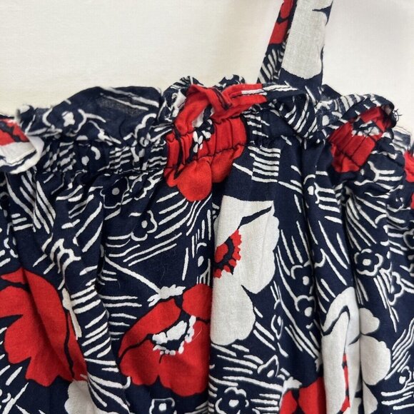 Janie and Jack Puff Sleeve Floral Dress Size 5 Blue Red White - Picture 5 of 5